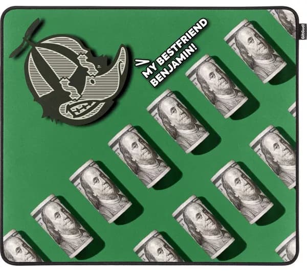 GITGUD Best friend Benjamin Gaming Mouse Mat - Green, XL