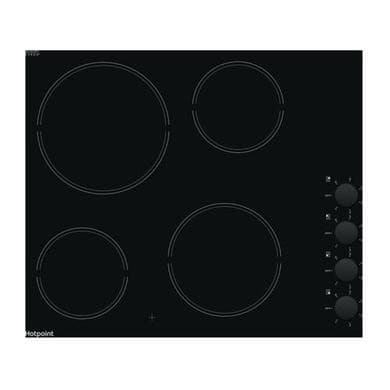 GRADE A1 - Hotpoint 58cm 4 Zone Knob Control Ceramic Hob