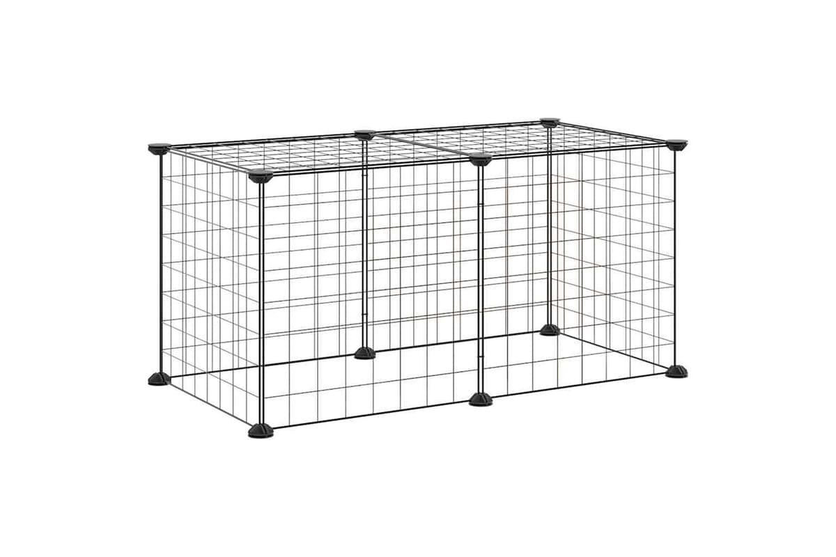 vidaXL 3114049 8-panel Pet Cage Black 35x35cm Steel