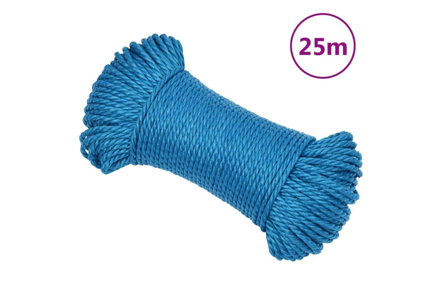 vidaXL 152967 Work Rope Blue 8mm 25 M Polypropylene