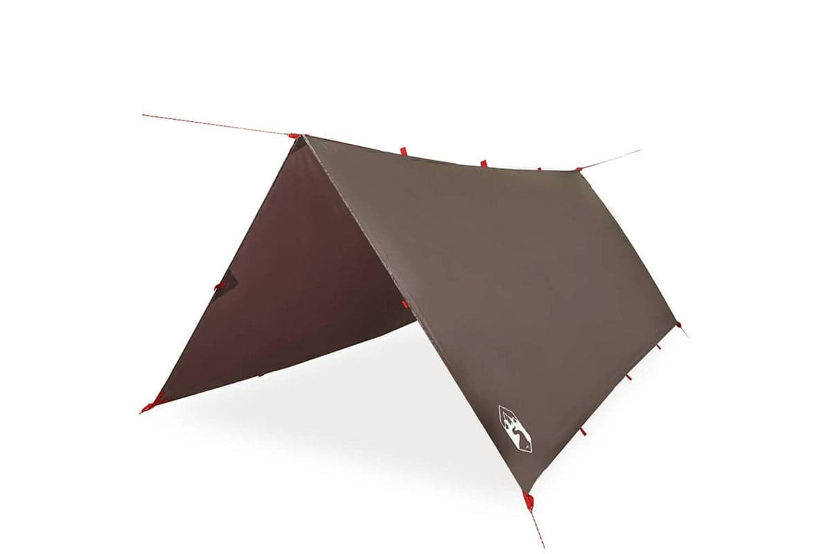 Vidaxl Camping Tarp Brown 406x306 Cm Waterproof