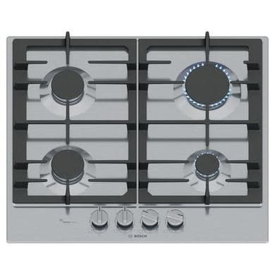 GRADE A1 - Bosch Series 6 60cm 4 Burner Gas Hob - Stainless Steel