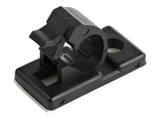 STARTECH.COM - Startech 100 Adhesive Cable Management Clips Black, Network/Ethernet/Office Desk/Computer Cord Organizer, Sticky Cable/Wire Holders, Nylon Self Adhesive Clamp UL/94V-2 Fire Rated - Nylon 66 Plastic - TAA (CBMCC1) - cable clips - TAA Compliant