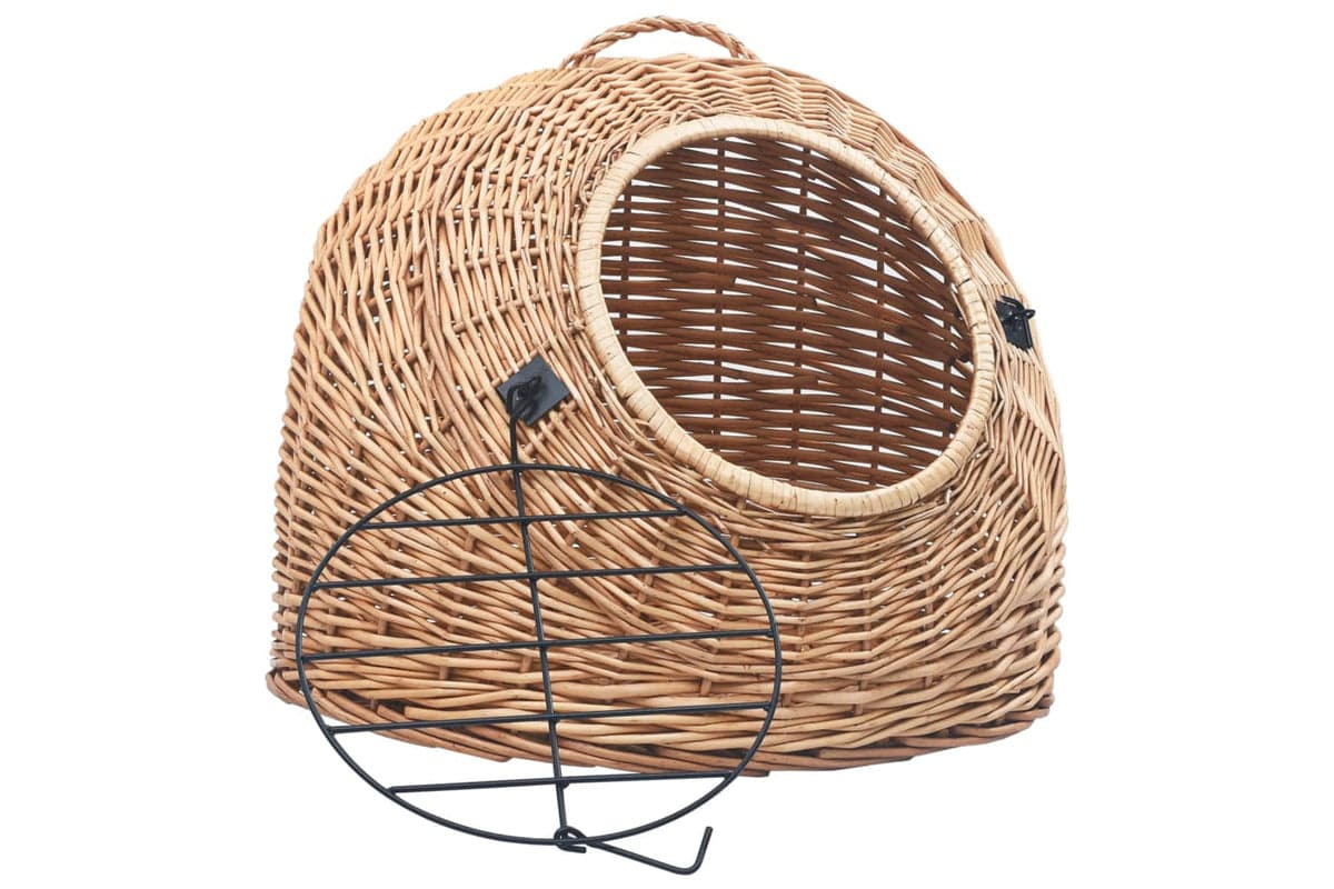 vidaXL 170909 Cat Transporter 60x45x45cm Natural Willow