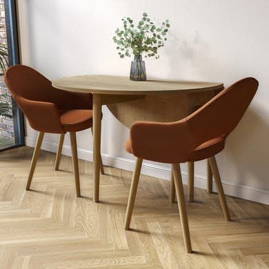 Rudy Small Oak Drop Leaf Dining Table Set