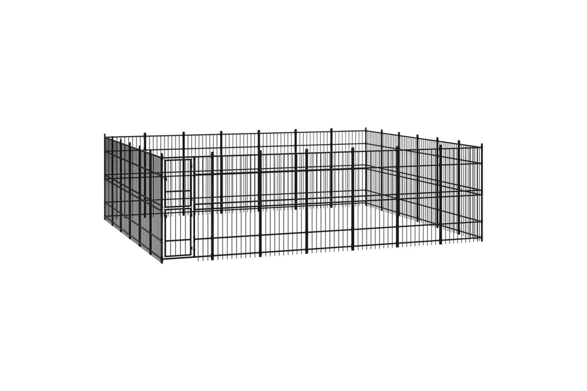 Vidaxl 3097996 Outdoor Dog Kennel Steel 38.71 M2