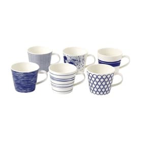 Set of 6 Pacific Blue Mugs