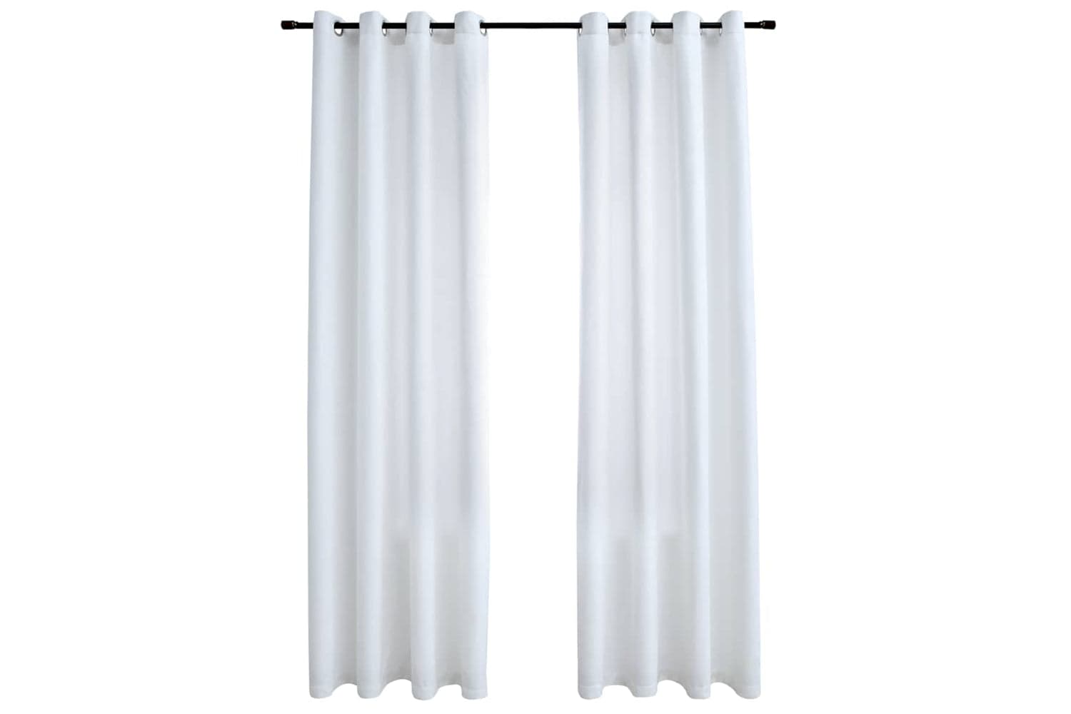 Vidaxl Blackout Curtains With Metal Rings 2 Pcs Off White 140x245 Cm