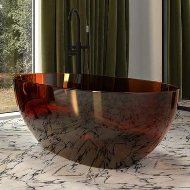 Aurea Freestanding Double Ended Transparent Resin Bath