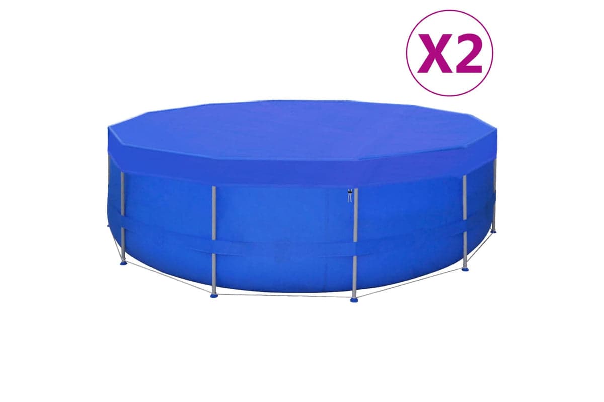Vidaxl 3082801 Pool Covers 2 Pcs Pe Round 460 Cm