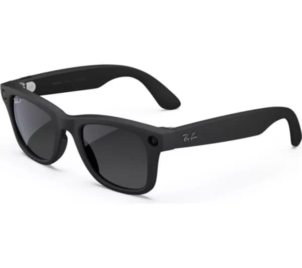 RAY-BAN META Wayfarer (Gen 2) Glasses - Matte Black with Polarised Gradient Graphite Lenses, Large