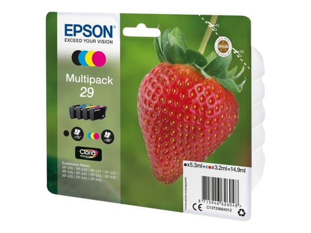 EPSON - 29 Multipack - 4-pack - black, yellow, cyan, magenta - original - ink cartridge