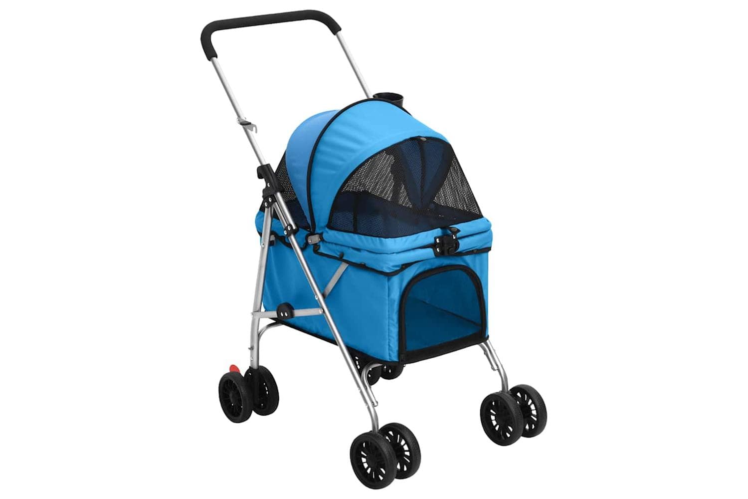 vidaXL 172200 Folding Dog Stroller Blue 76x50x100cm Oxford