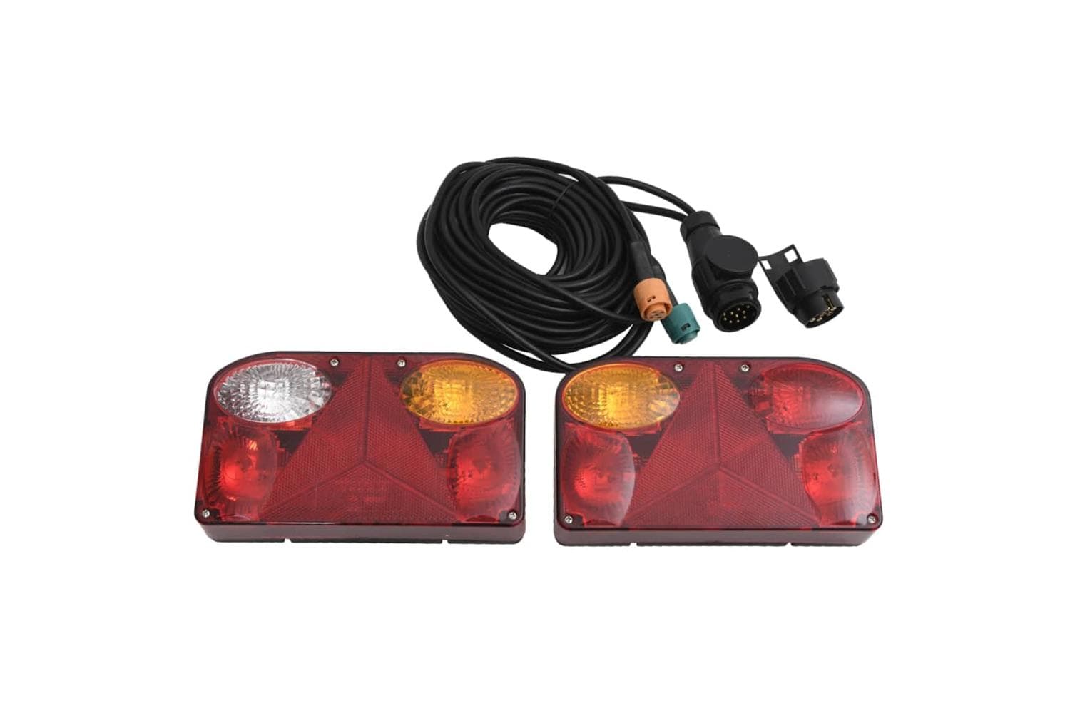 vidaXL 152898 Trailer Lights 2 Pcs Red 23x6x13cm 12v Classic Bulb