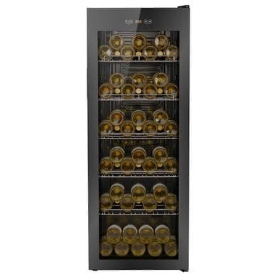 electriQ 86 Bottle Freestanding Wine Cooler - Black