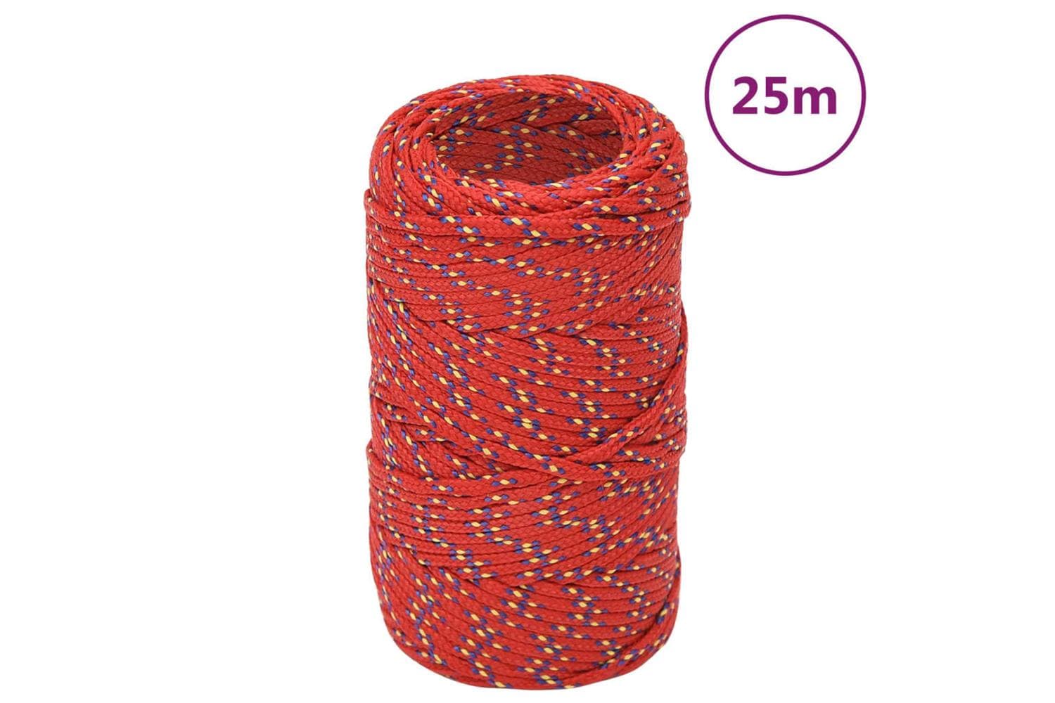 vidaXL 152370 Boat Rope Red 2mm 25 M Polypropylene