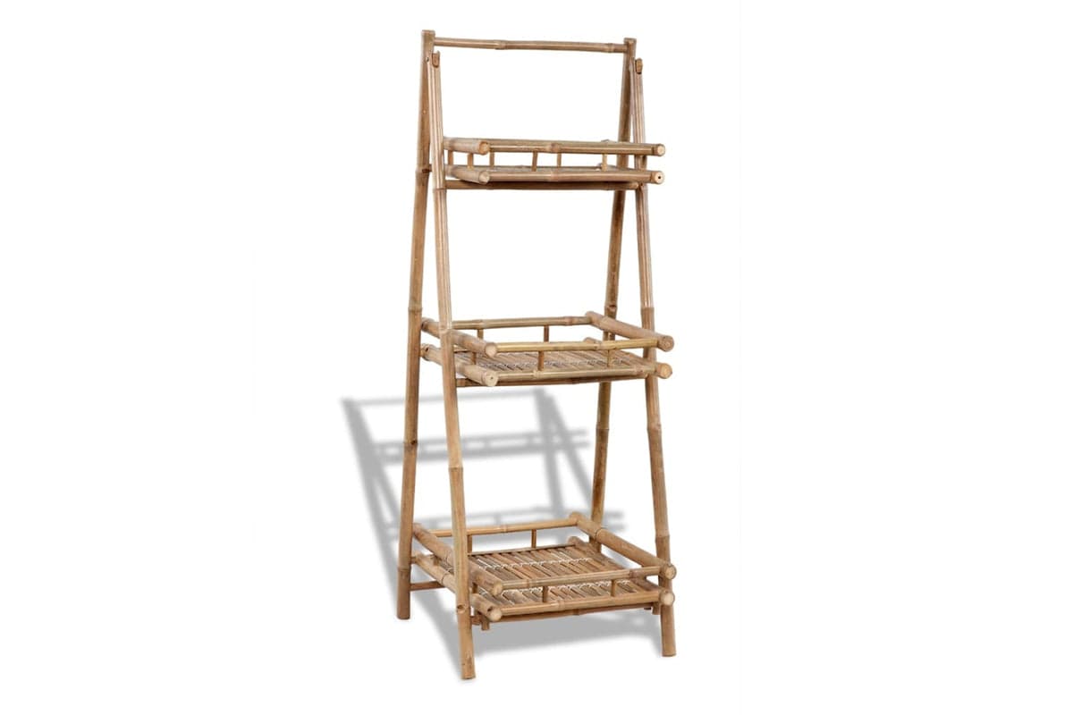 Vidaxl 41493 3-tier Folding Bamboo Plant Rack