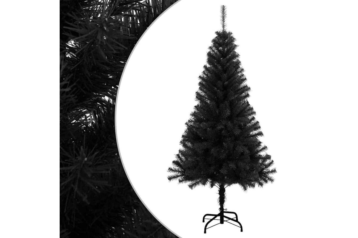 Vidaxl Artificial Christmas Tree With Stand Black 120 Cm Pvc
