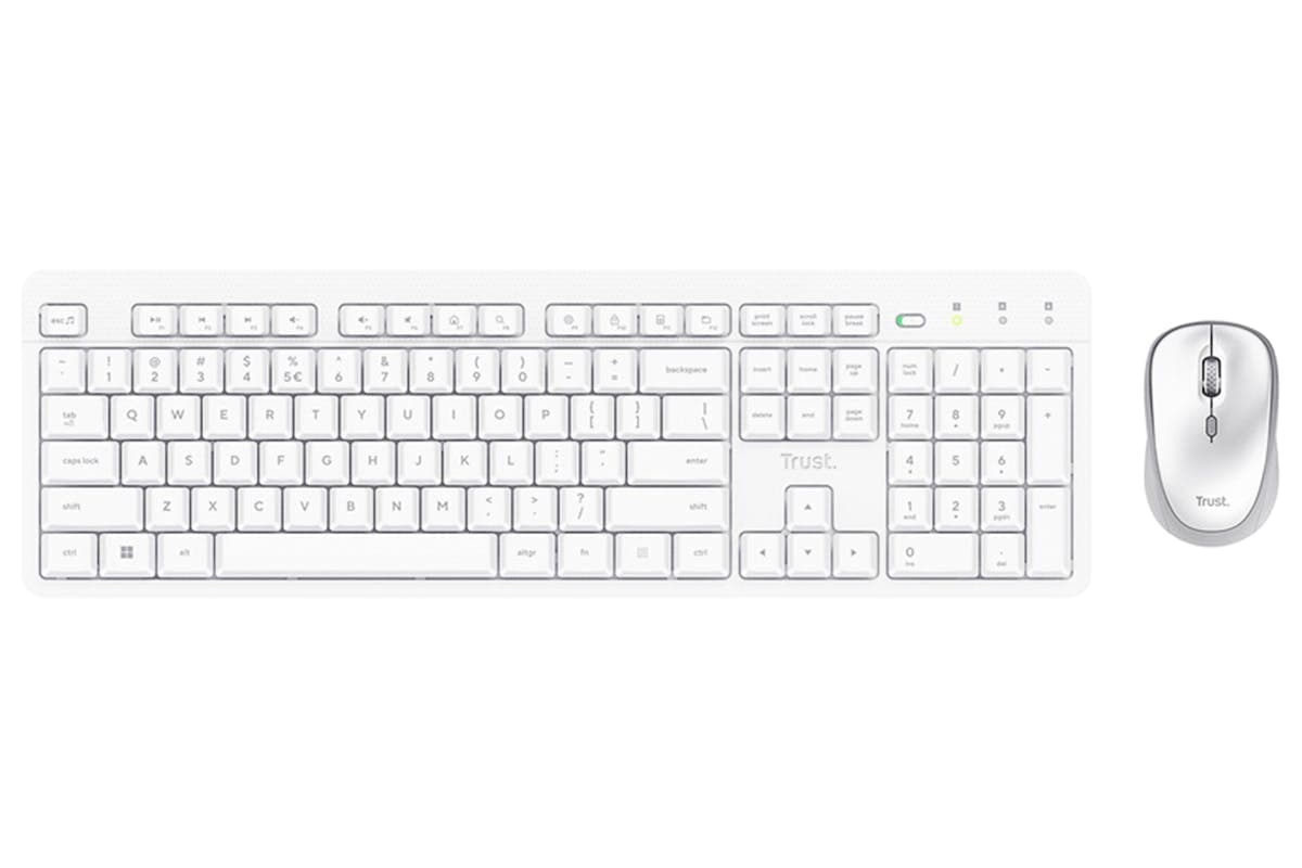 Trust Ody II Silent Wireless Keyboard & Mouse Set | White