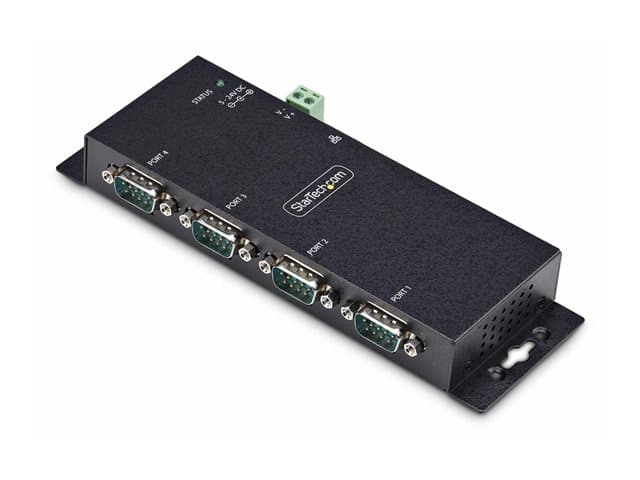 STARTECH.COM - Startech 4P Serial to Ethernet Adapter, IP LAN to RS232 DB9 Converter - Device server - 4 ports - 100Mb LAN, RS-232 - wall / DIN rail mountable - TAA Compliant - for P/N: AT925FM, GC9SF, SCNM9FF, SCNM9FM
