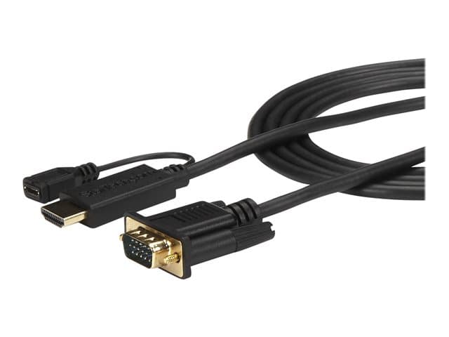 STARTECH.COM - Startech HDMI to VGA Cable - 6ft 2m - 1080p - Active Conversion - HDMI to VGA Adapter Cable for Your VGA Monitor / Display (HD2VGAMM6) - adapter cable - HDMI / VGA - 2 m