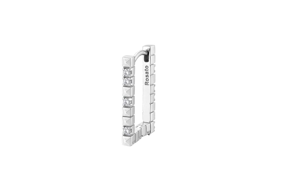 Rosato Rzcu63 - Exquisite Cubica Silver Single Earring