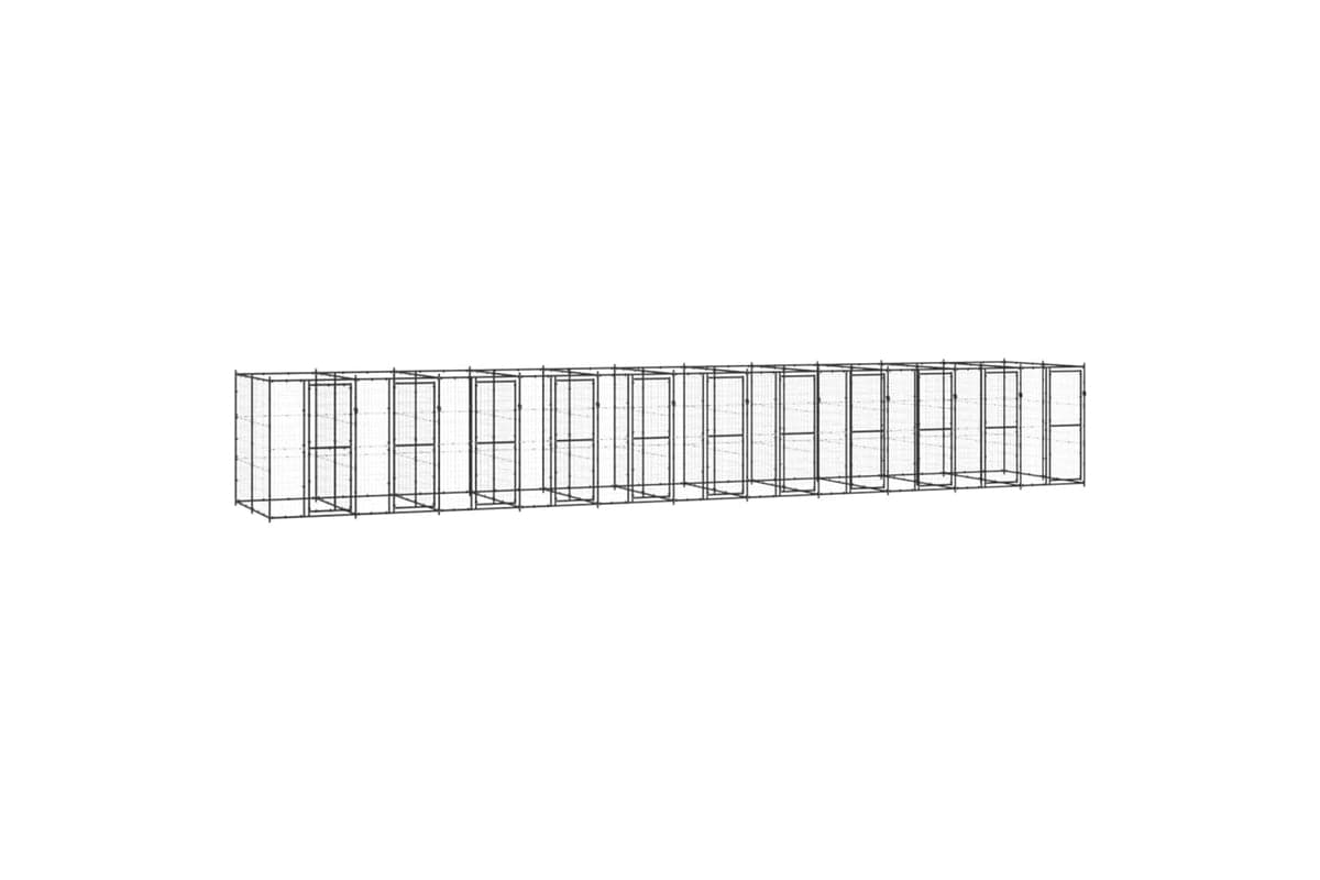 Vidaxl 3082269 Outdoor Dog Kennel Steel 26.62 M2