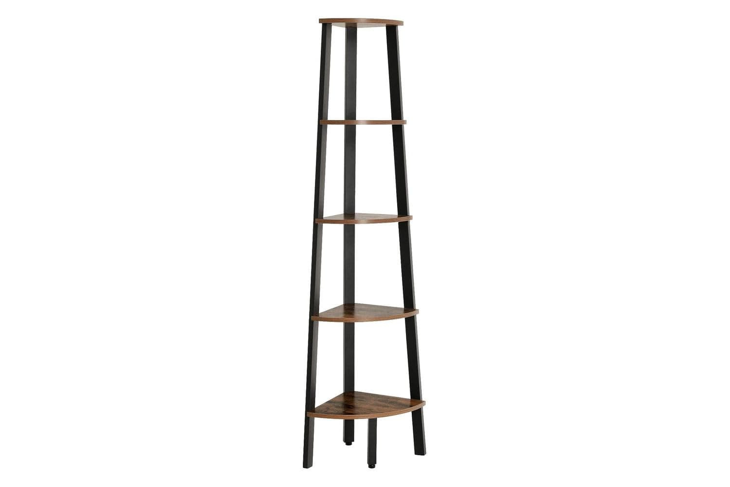 Vasagle Industrial 5-Tier Floor Standing Corner Shelf | Rustic Brown