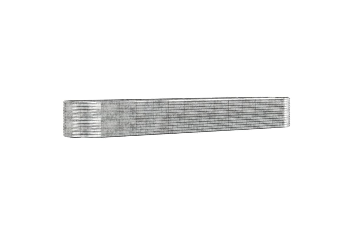 vidaXL 319087 Garden Raised Bed Silver 554x100x68cm Powder-coated Steel