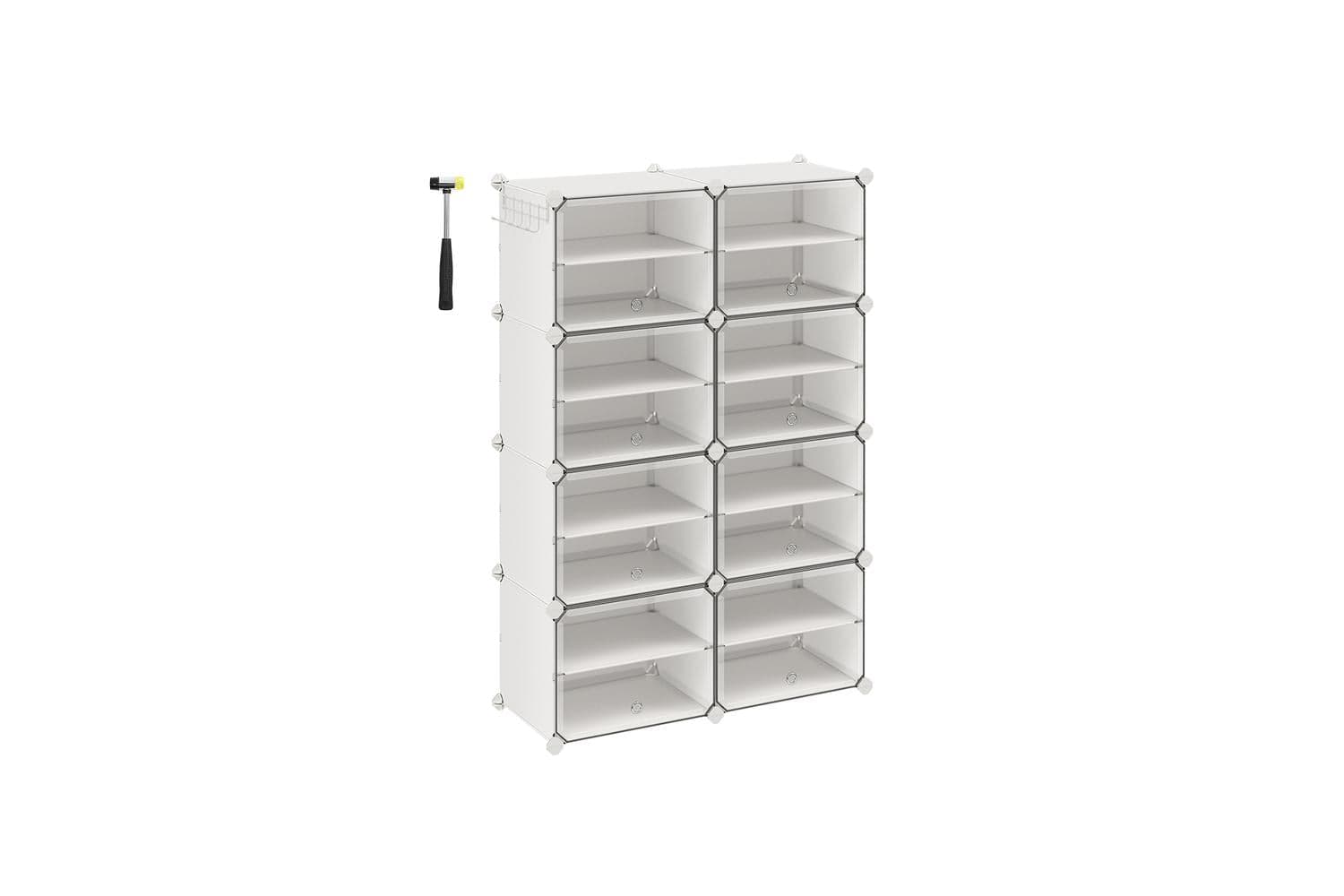 Songmics Shoe Rack Storage Unit Plastic & Steel