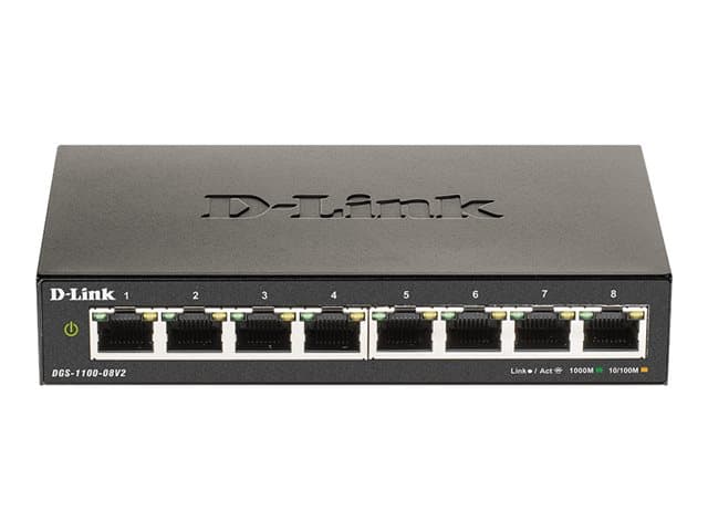 D-LINK - DGS 1100-08V2 - switch - 8 ports - smart