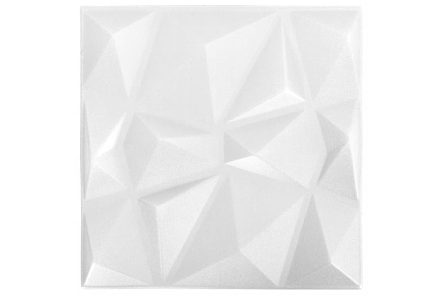 Vidaxl 3d Wall Panels 12 Pcs 50x50 Cm Diamond White 3 Sq M