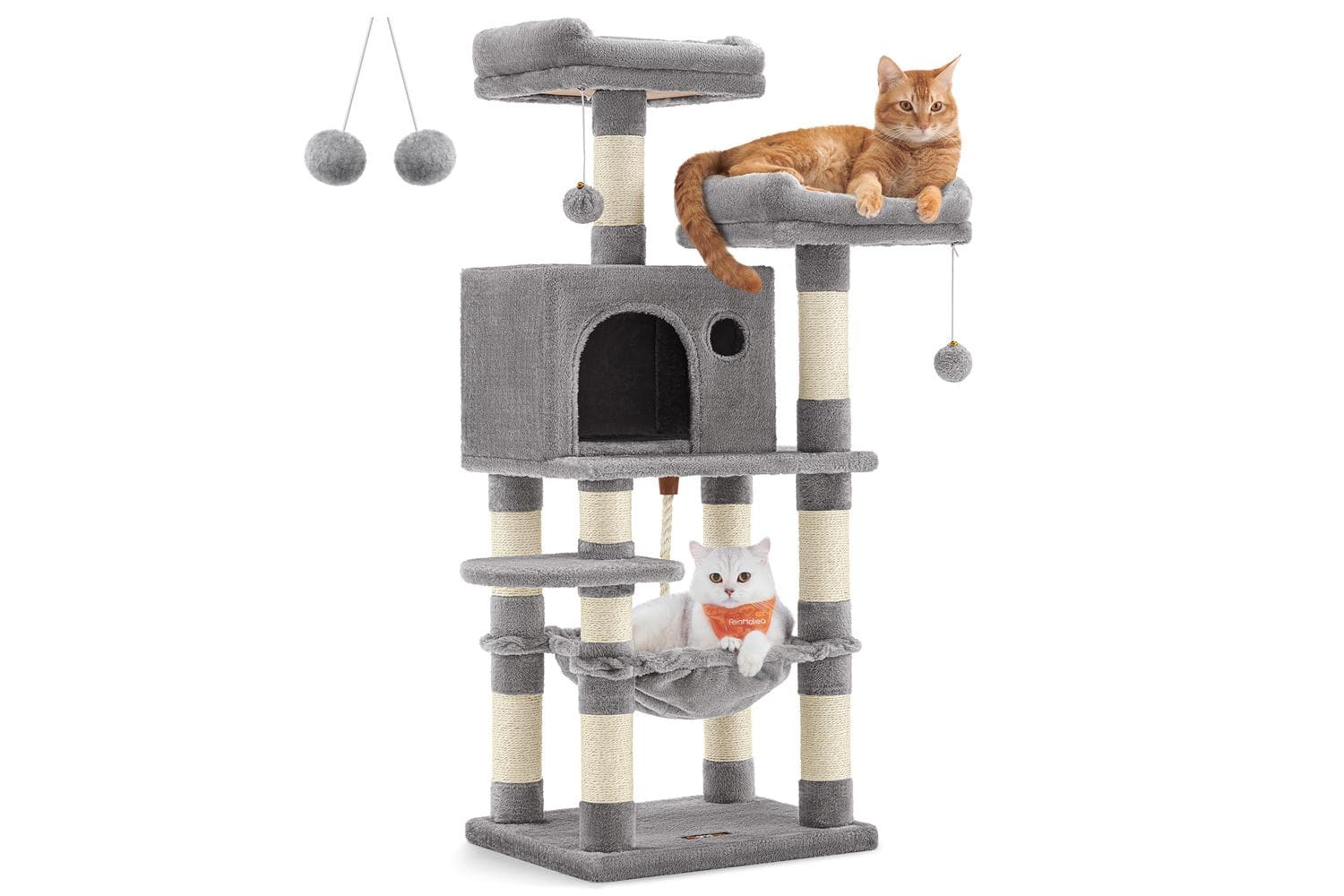 Cat Tree | Cat Tower | Plush & Sisal | 112 Cm