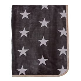 Star Fleece Throw Charcoal & Linen