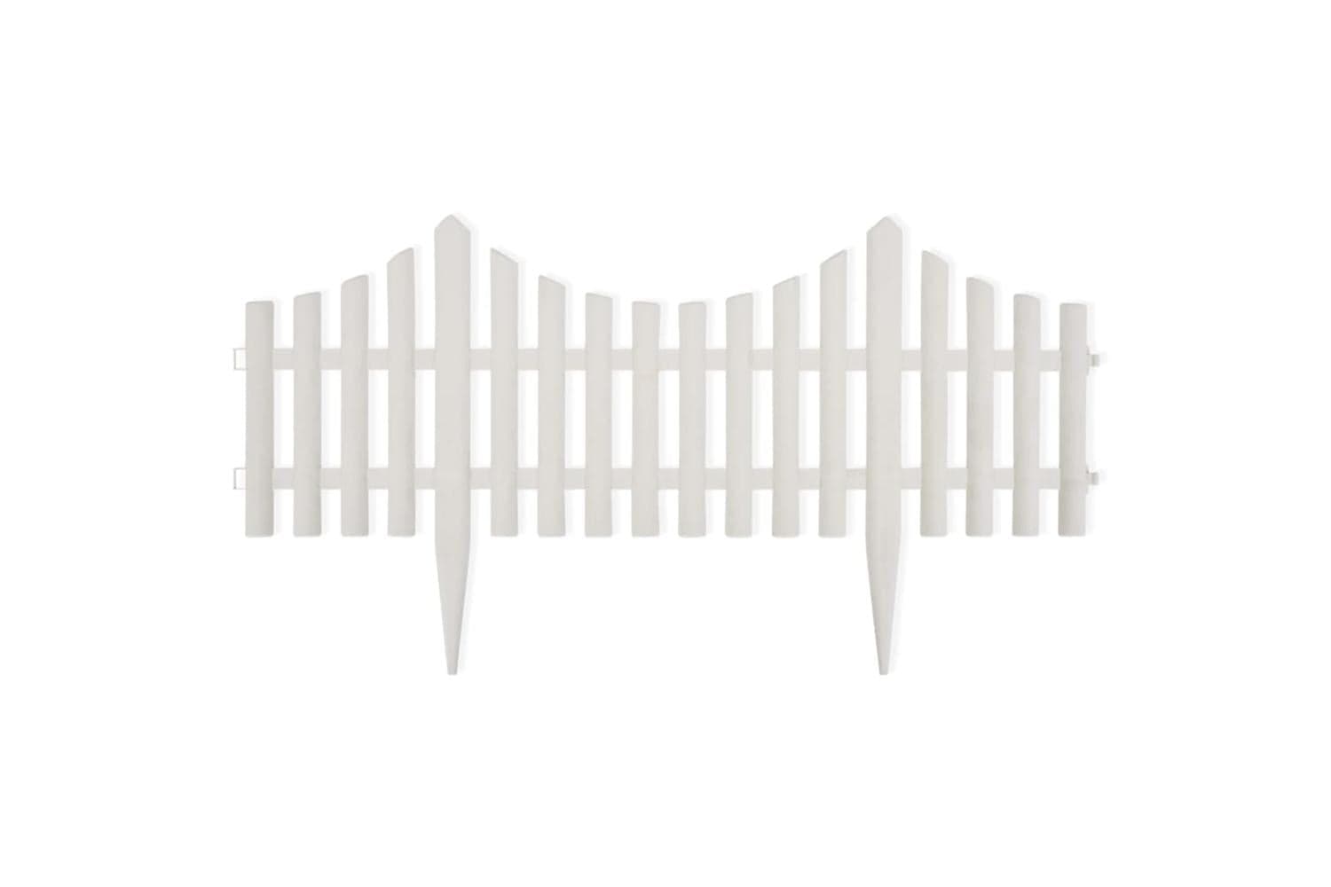 Vidaxl 41227 White Lawn Divider 17 Pcs / 10 M