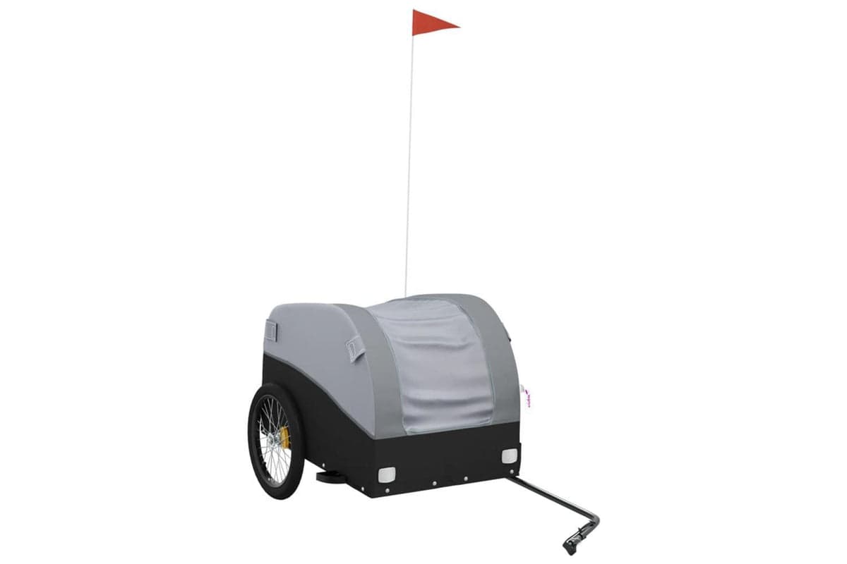 Vidaxl Bike Trailer Black And Grey 45 Kg Iron