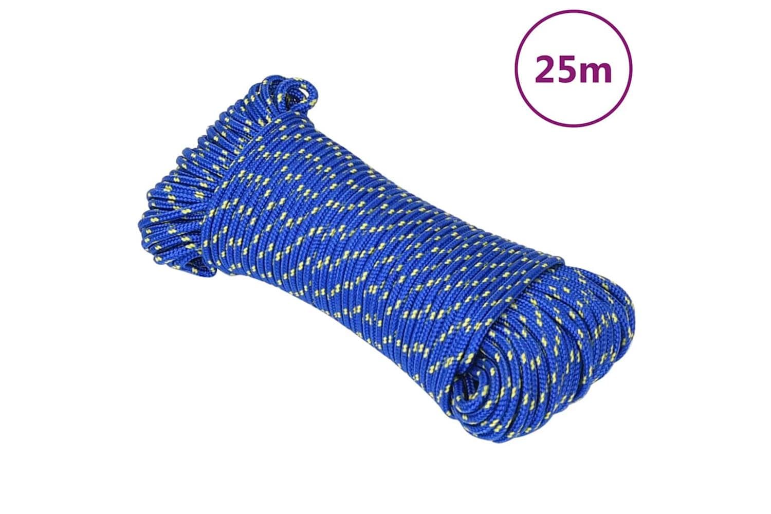 vidaXL 152433 Boat Rope Blue 4mm 25 M Polypropylene