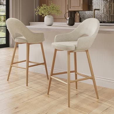 Colbie Upholstered Kitchen Stools with Back