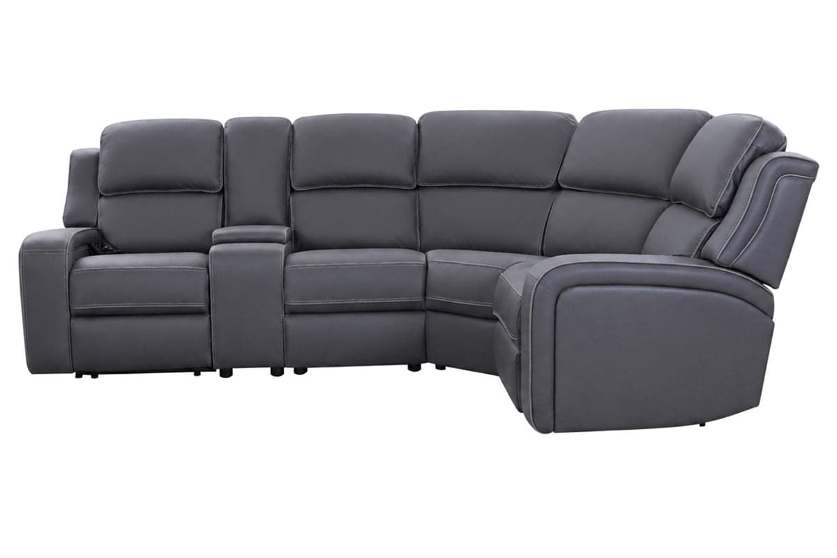 Shobi Corner Sofa | Medium | Power Recliner | Fabric | Grey