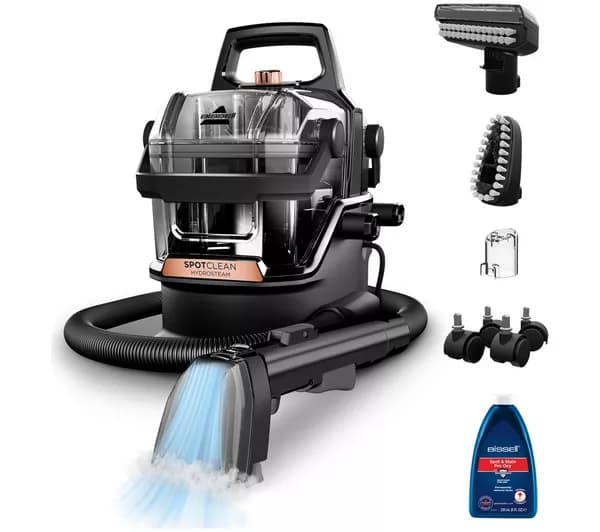 BISSELL SpotClean HydroSteam 3689E Carpet Cleaner - Black & Copper Harbor