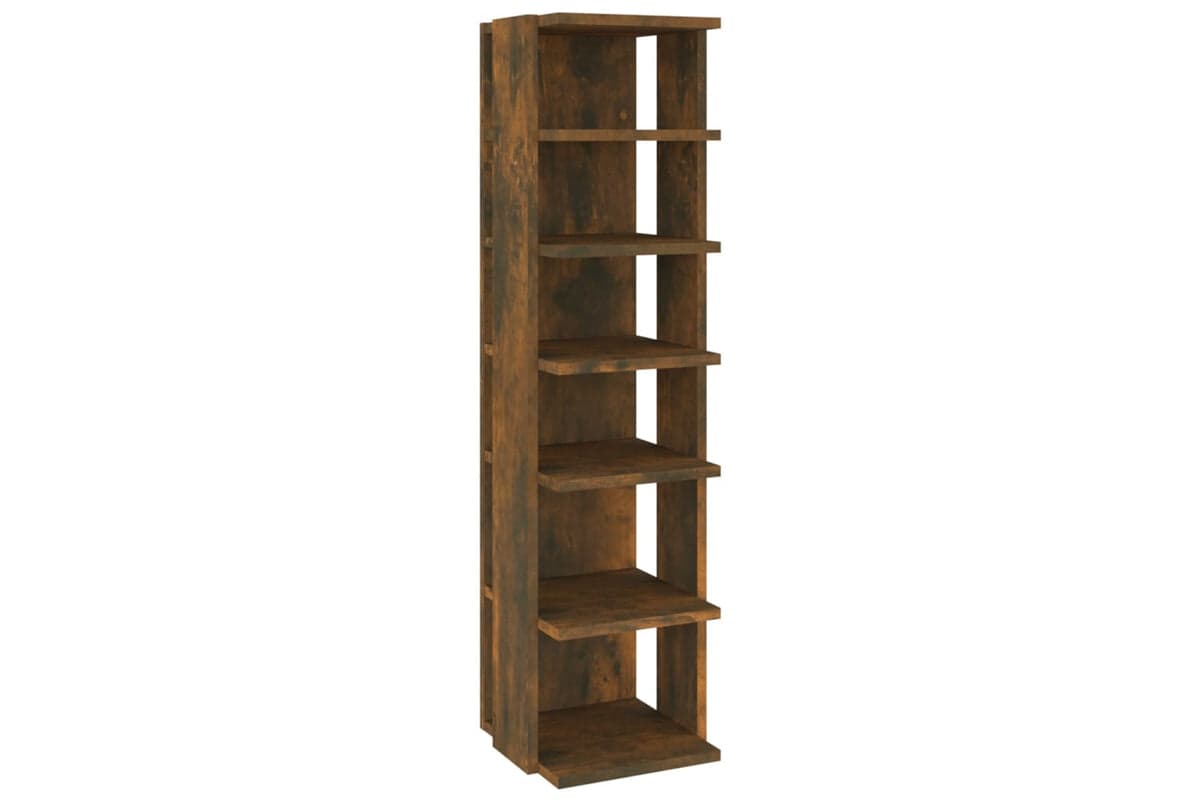 vidaXL 815972 Shoe Rack Smoked Oak 27.5x27x102cm Engineered Wood