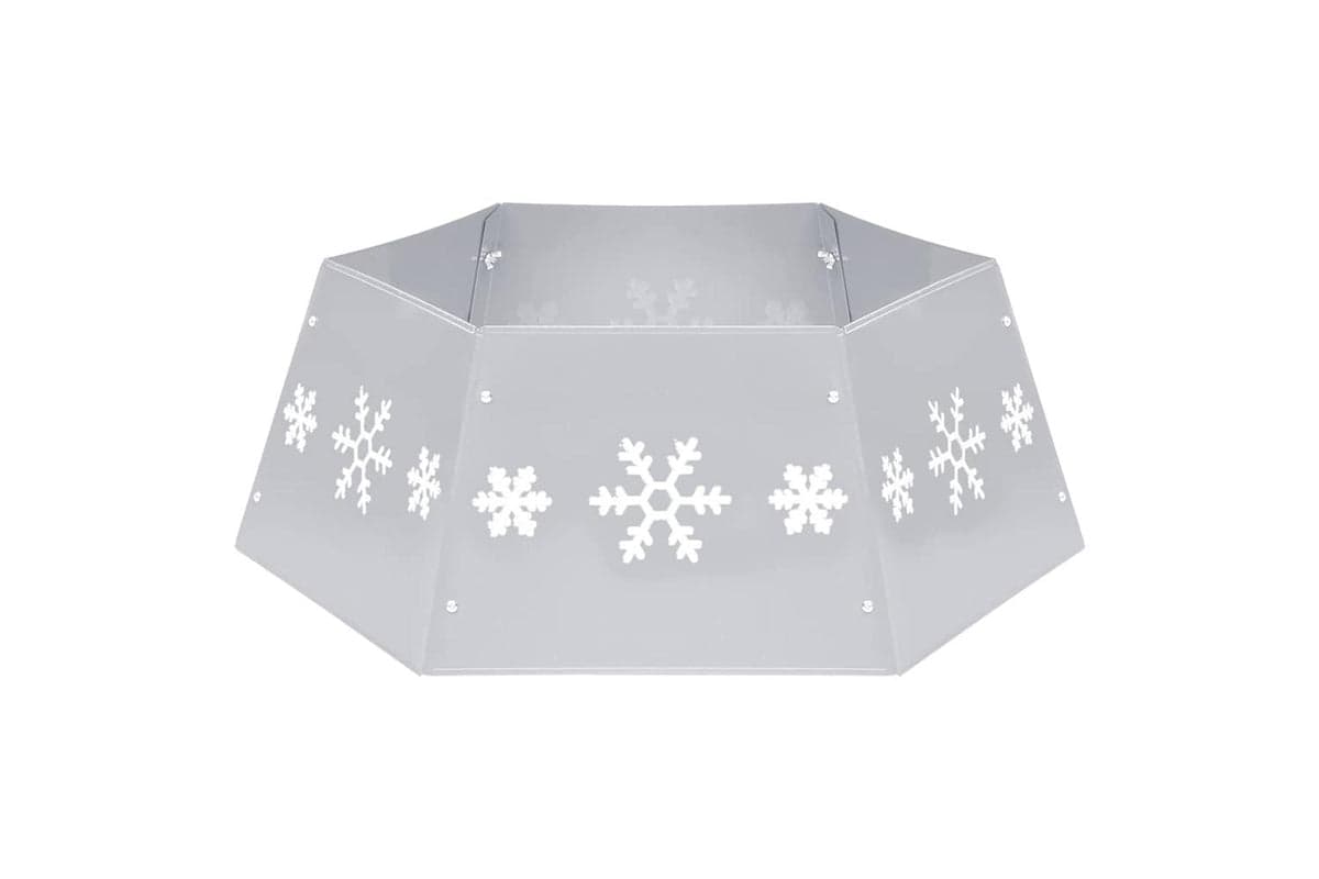 Vidaxl Christmas Tree Skirt Silver And White 68x25 Cm
