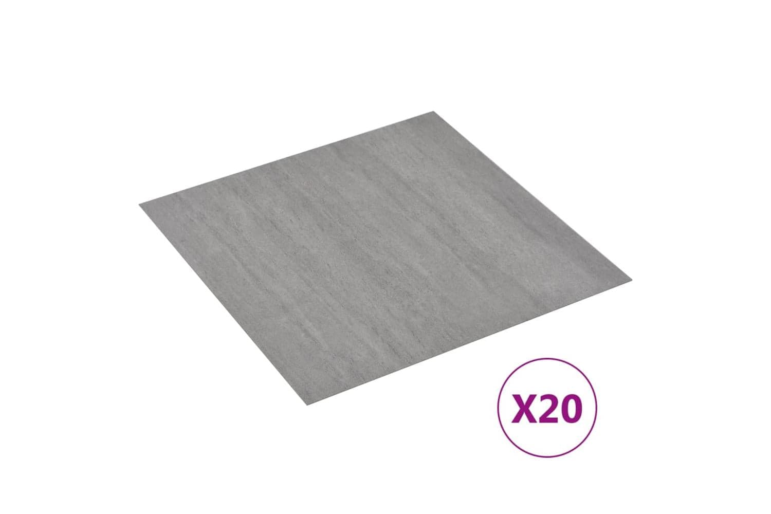Vidaxl Self-adhesive Flooring Planks 20 Pcs Pvc 1.86 Sq M Grey Stippled