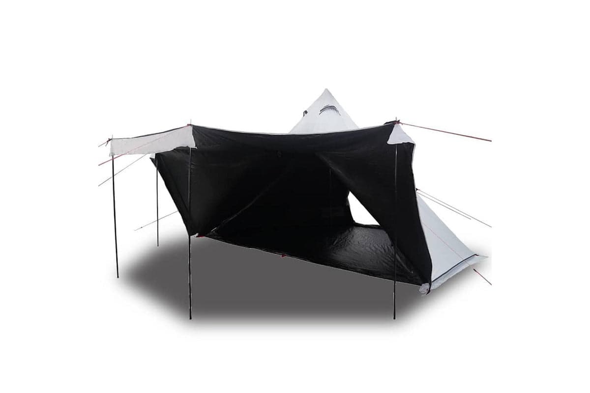 Vidaxl Family Tent Tipi 8-person White Blackout Fabric Waterproof