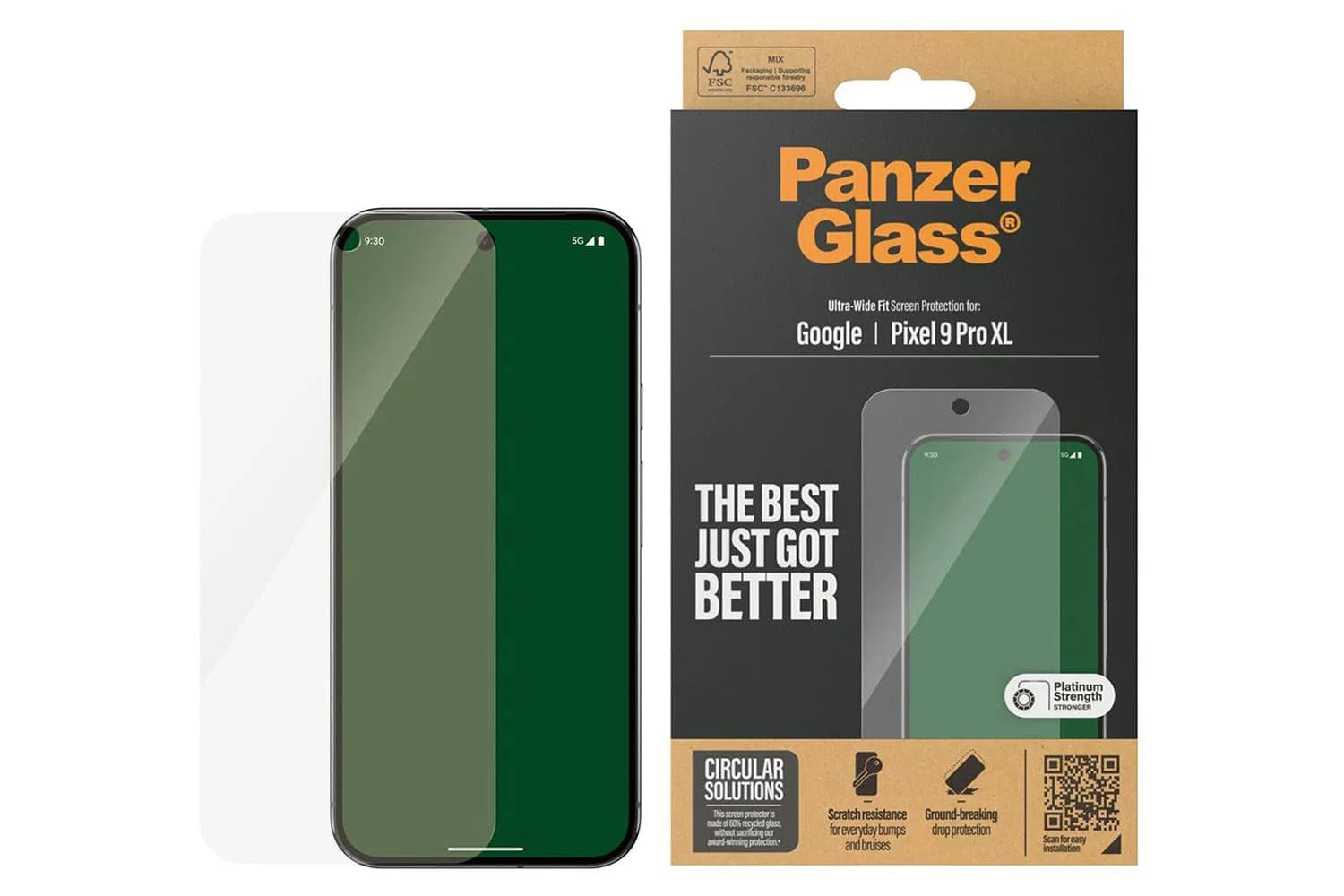 PanzerGlass Google Pixel 9 Pro XL Ultra-Wide Fit Screen Protector