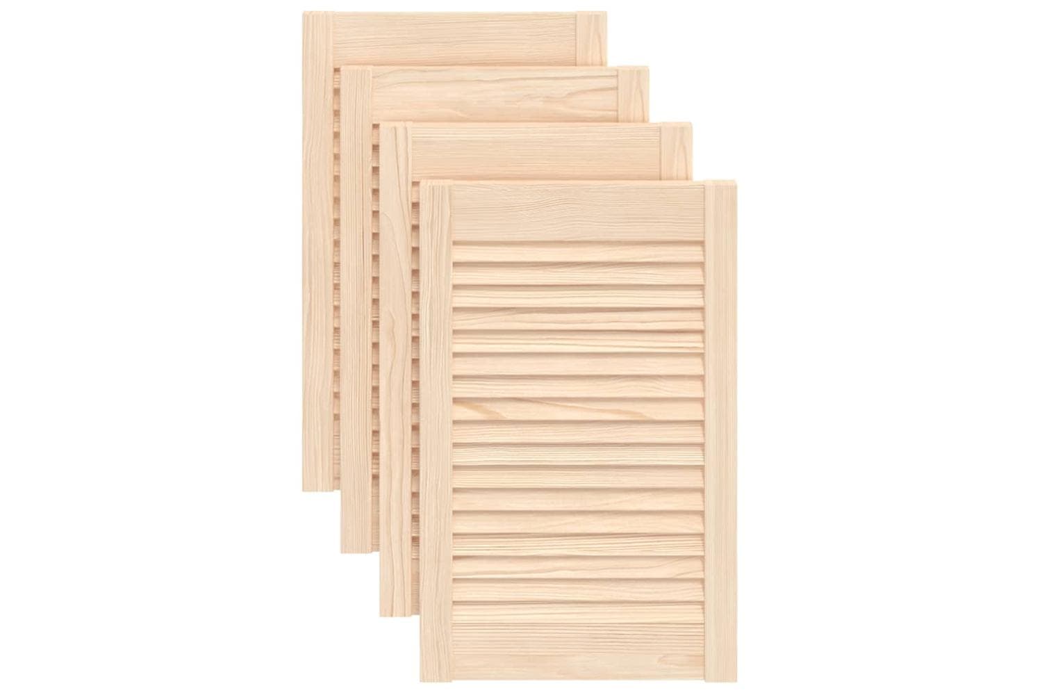 Vidaxl 151117 Louvred Doors 4 Pcs Solid Pine Wood 61.5x39.4cm
