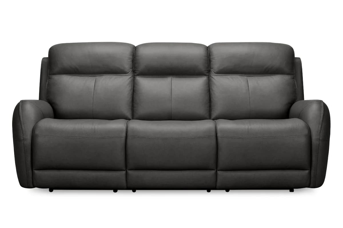 Harri 3 Seater Sofa | Leather | Power Recliner | Zero Gravity  | Charcoal