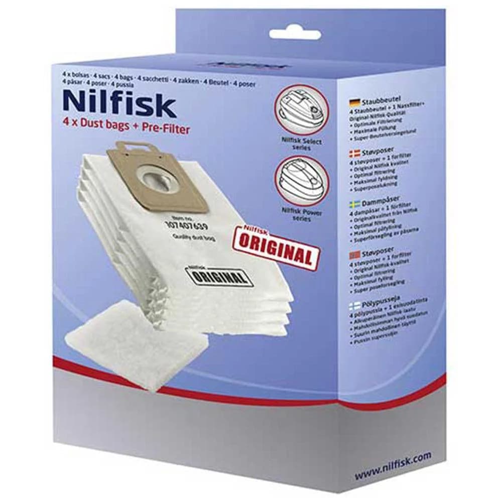 Nilfisk Power Genuine Vacuum Cleaner Bags & Filter - White | 389187