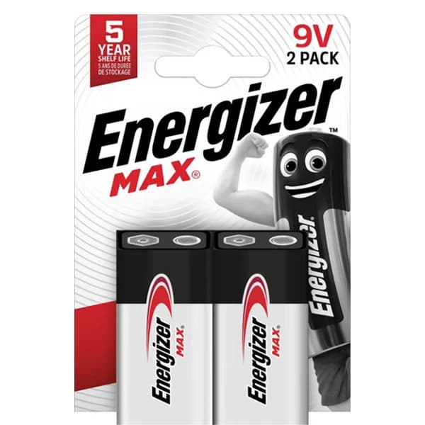 Energizer Max 9V Battery - Pack of 2 | ENE24009