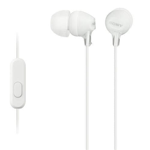 SONY            EAR BUD HEADPHONE WITH MIC WHITE